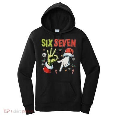 Funny Christmas Six Seven 67 Meme Women's Hoodie