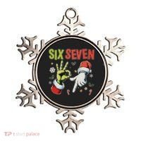 Funny Christmas Six Seven 67 Meme Ornament thumb 0