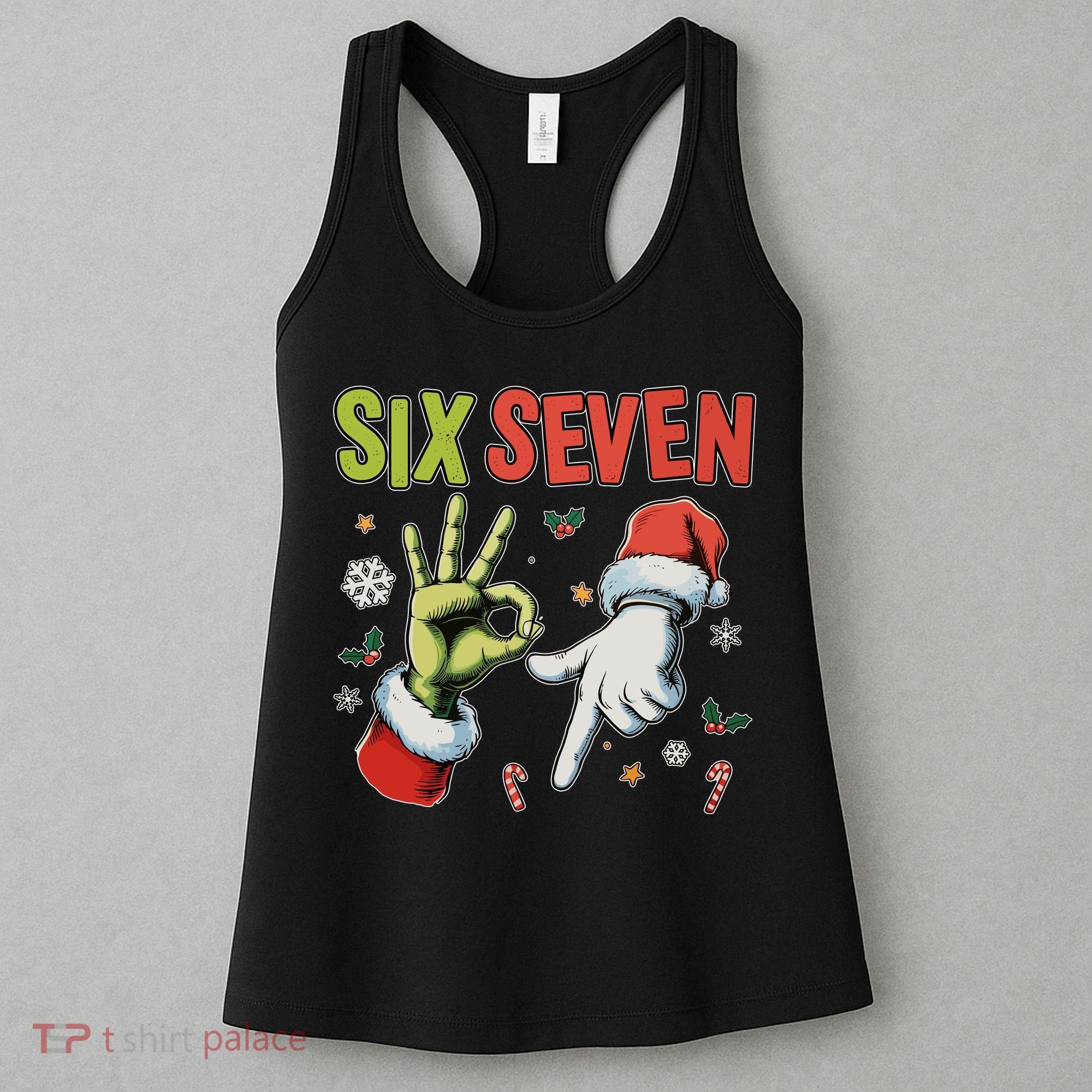 Funny Christmas Six Seven 67 Meme Women's Tank Top