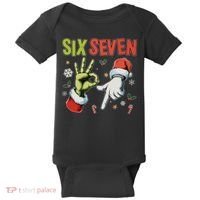 Funny Christmas Six Seven 67 Meme Baby Bodysuit thumb 0