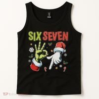 Funny Christmas Six Seven 67 Meme Tank Top thumb 2