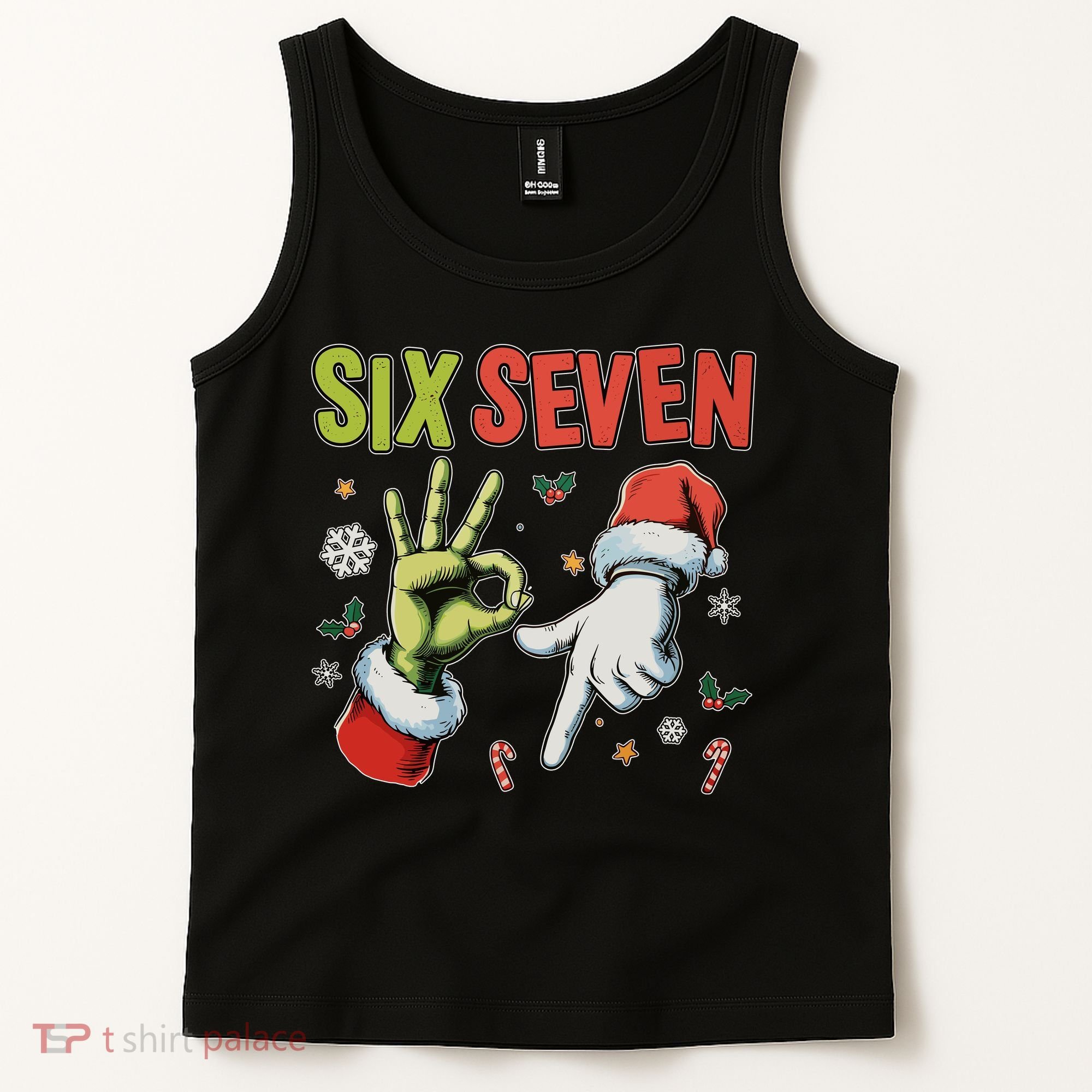 Funny Christmas Six Seven 67 Meme Tank Top