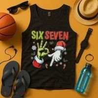 Funny Christmas Six Seven 67 Meme Tank Top thumb 4