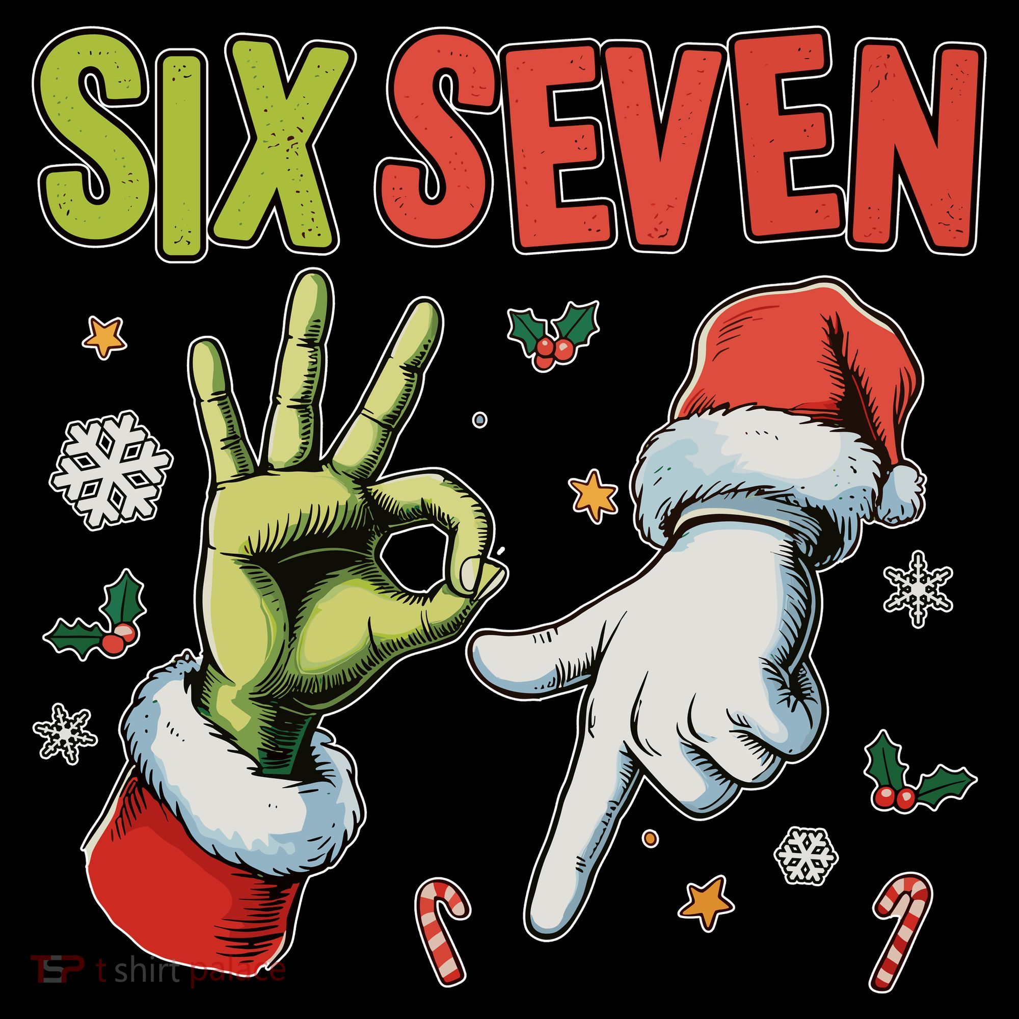 Funny Christmas Six Seven 67 Meme Tank Top