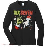 Funny Christmas Six Seven 67 Meme Women's Long Sleeve Shirt thumb 0