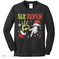 Funny Christmas Six Seven 67 Meme Kids Long Sleeve Shirt thumb 0