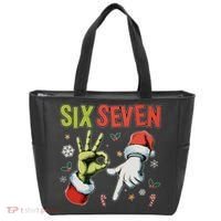 Funny Christmas Six Seven 67 Meme Tote Bag thumb 0