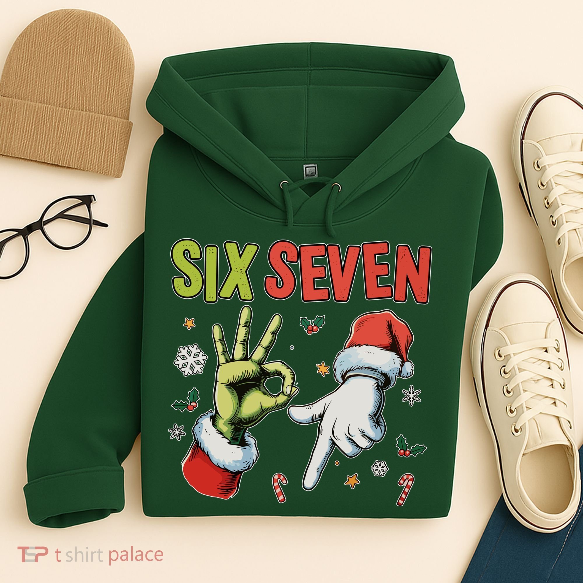 Funny Christmas Six Seven 67 Meme Hoodie