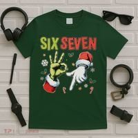 Funny Christmas Six Seven 67 Meme T-Shirt thumb 5