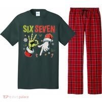 Funny Christmas Six Seven 67 Meme Pajama Set thumb 0