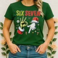 Funny Christmas Six Seven 67 Meme Women's T-Shirt thumb 2