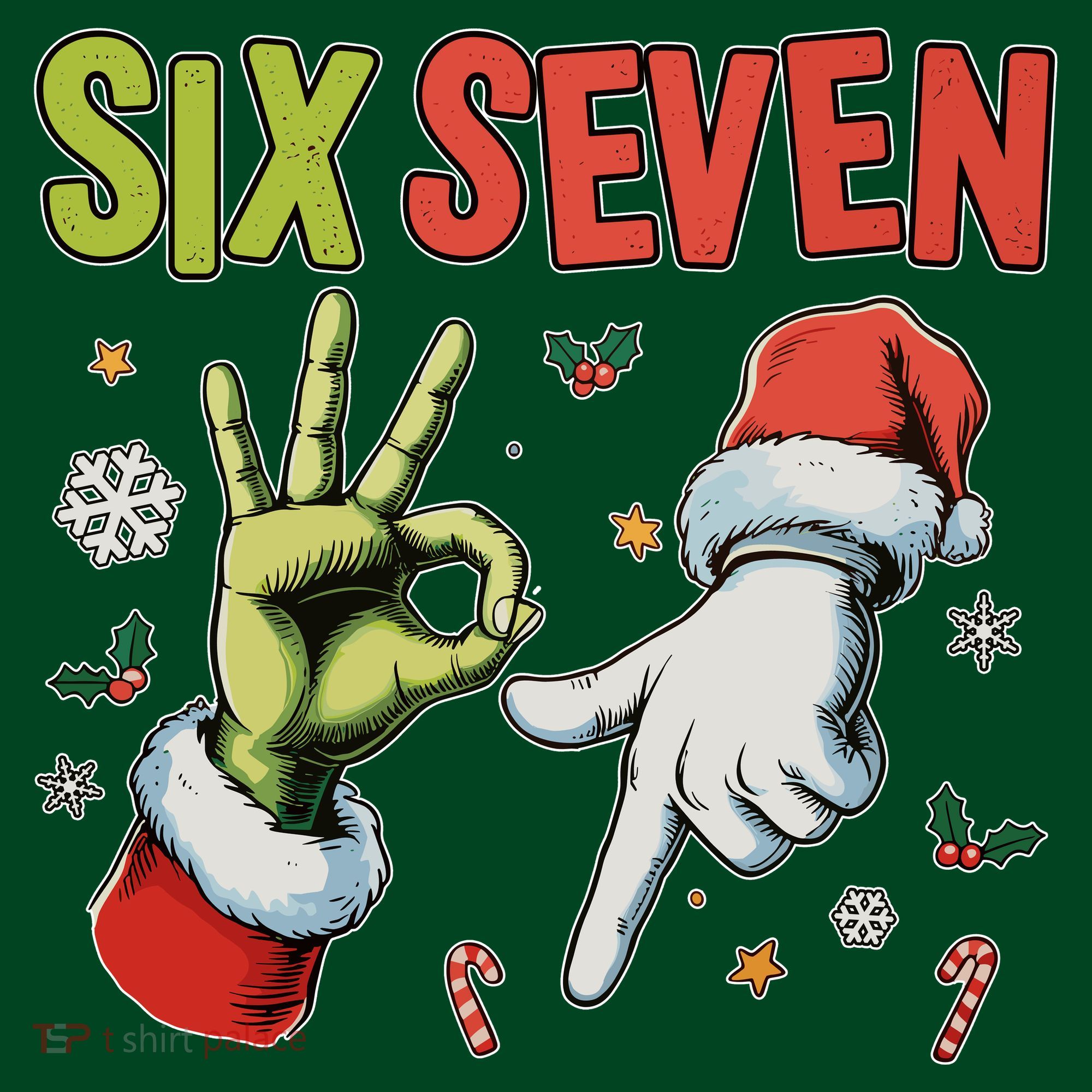 Funny Christmas Six Seven 67 Meme Women's T-Shirt