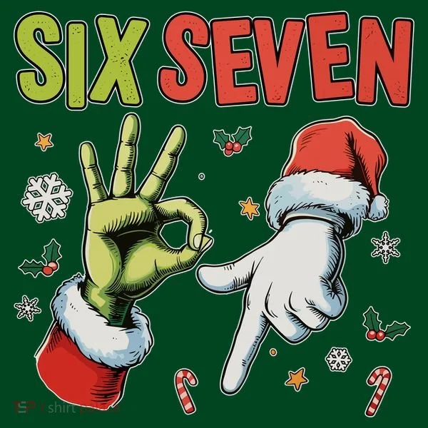 Funny Christmas Six Seven 67 Meme Women's T-Shirt