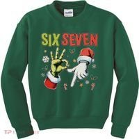 Funny Christmas Six Seven 67 Meme Kids Sweatshirt thumb 0