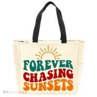 Forever Chasing Sunsets Cute Tote Bag thumb 0