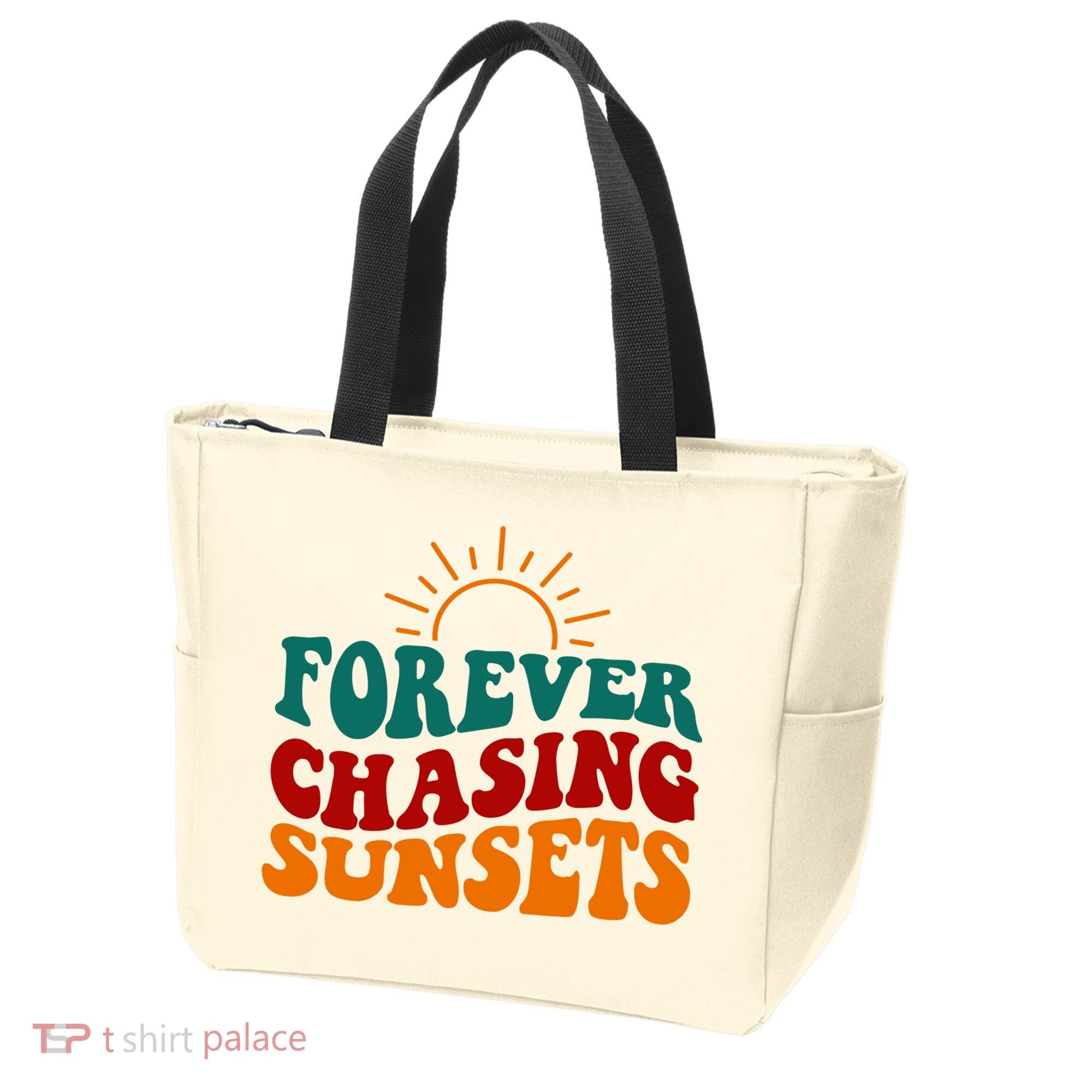 Forever Chasing Sunsets Cute Tote Bag