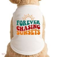 Forever Chasing Sunsets Cute Doggie Tank thumb 0