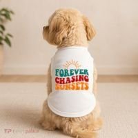 Forever Chasing Sunsets Cute Doggie Tank thumb 2