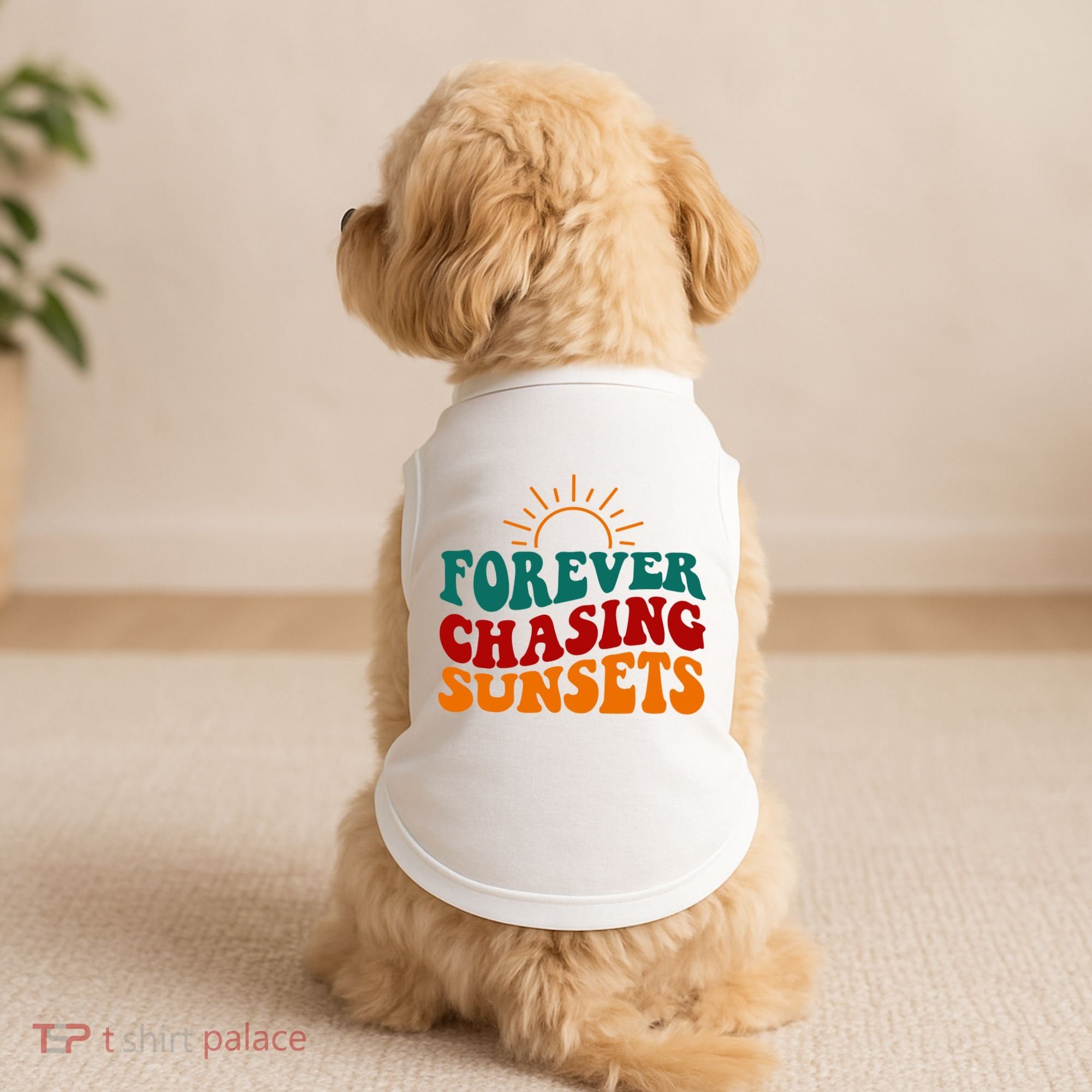 Forever Chasing Sunsets Cute Doggie Tank