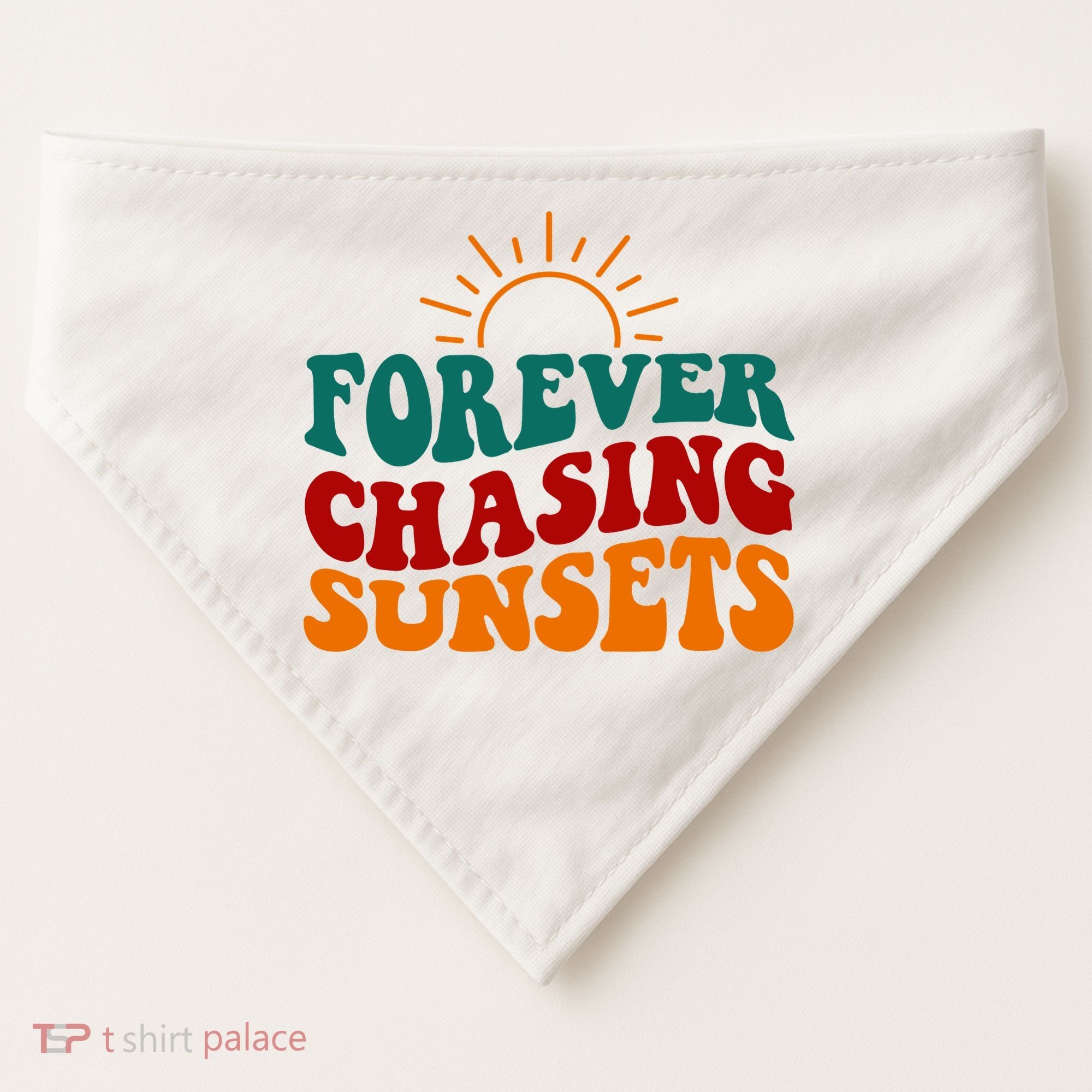 Forever Chasing Sunsets Cute USA-Made Doggie Bandana