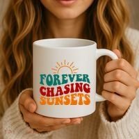 Forever Chasing Sunsets Cute Coffee Mug thumb 3