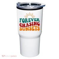 Forever Chasing Sunsets Cute Tumbler thumb 0