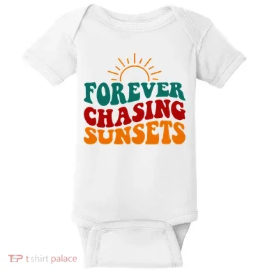 Forever Chasing Sunsets Cute Baby Bodysuit