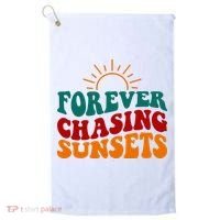 Forever Chasing Sunsets Cute Golf Towel thumb 0