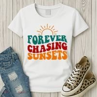 Forever Chasing Sunsets Cute Women's T-Shirt thumb 3