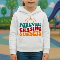 Forever Chasing Sunsets Cute Kids Hoodie thumb 3