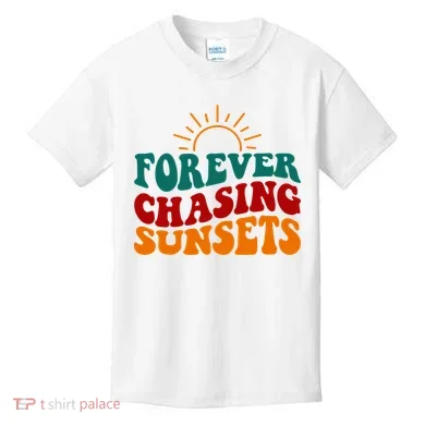 Forever Chasing Sunsets Cute Kids T-Shirt
