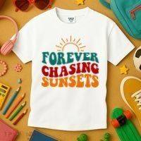 Forever Chasing Sunsets Cute Kids T-Shirt thumb 3