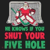 Funny Christmas Santa Ice Hockey Goaltender Goalie Gift Women's Sweatshirt thumb 2