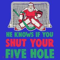 Funny Christmas Santa Ice Hockey Goaltender Goalie Gift Women's Tank Top thumb 5