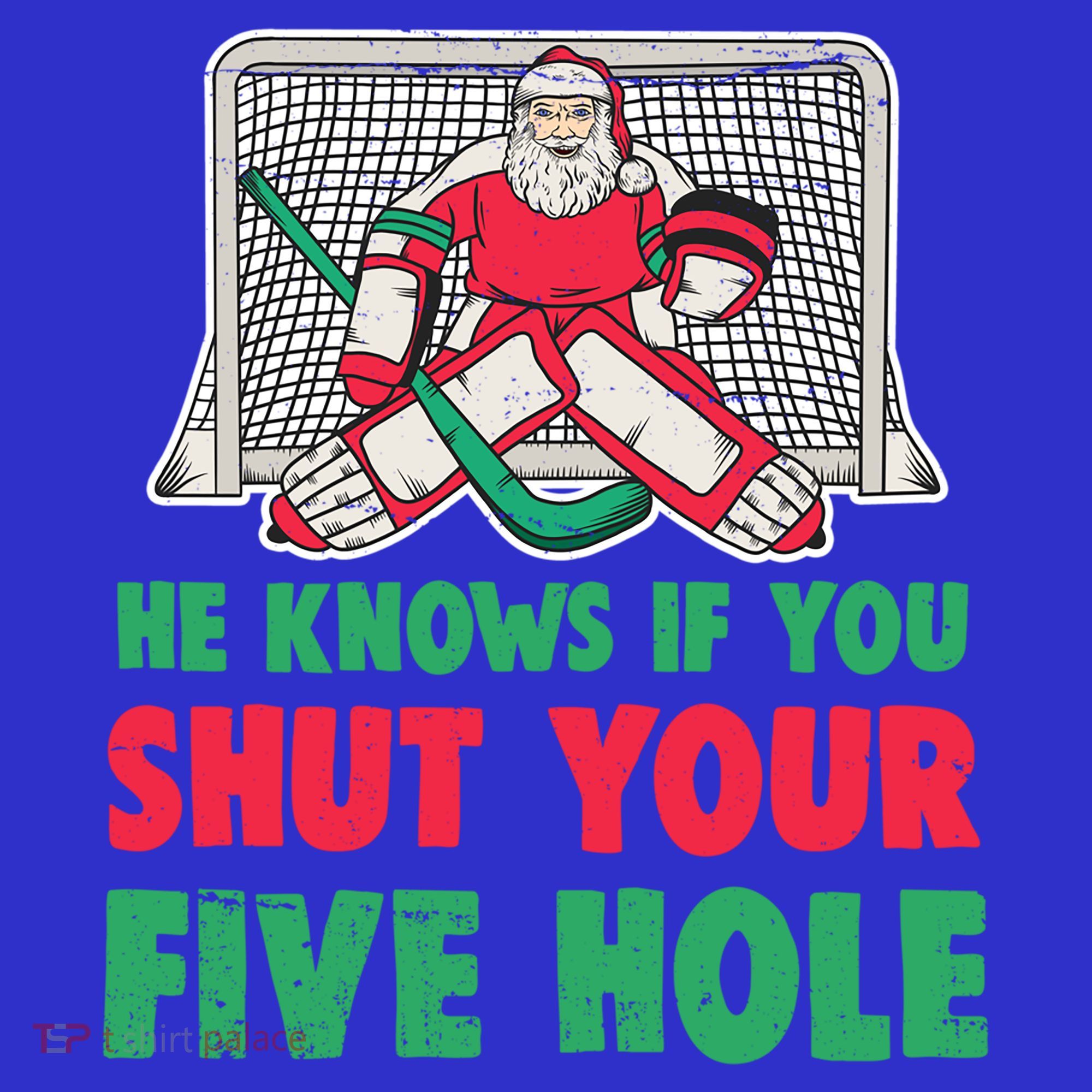 Funny Christmas Santa Ice Hockey Goaltender Goalie Gift Visor