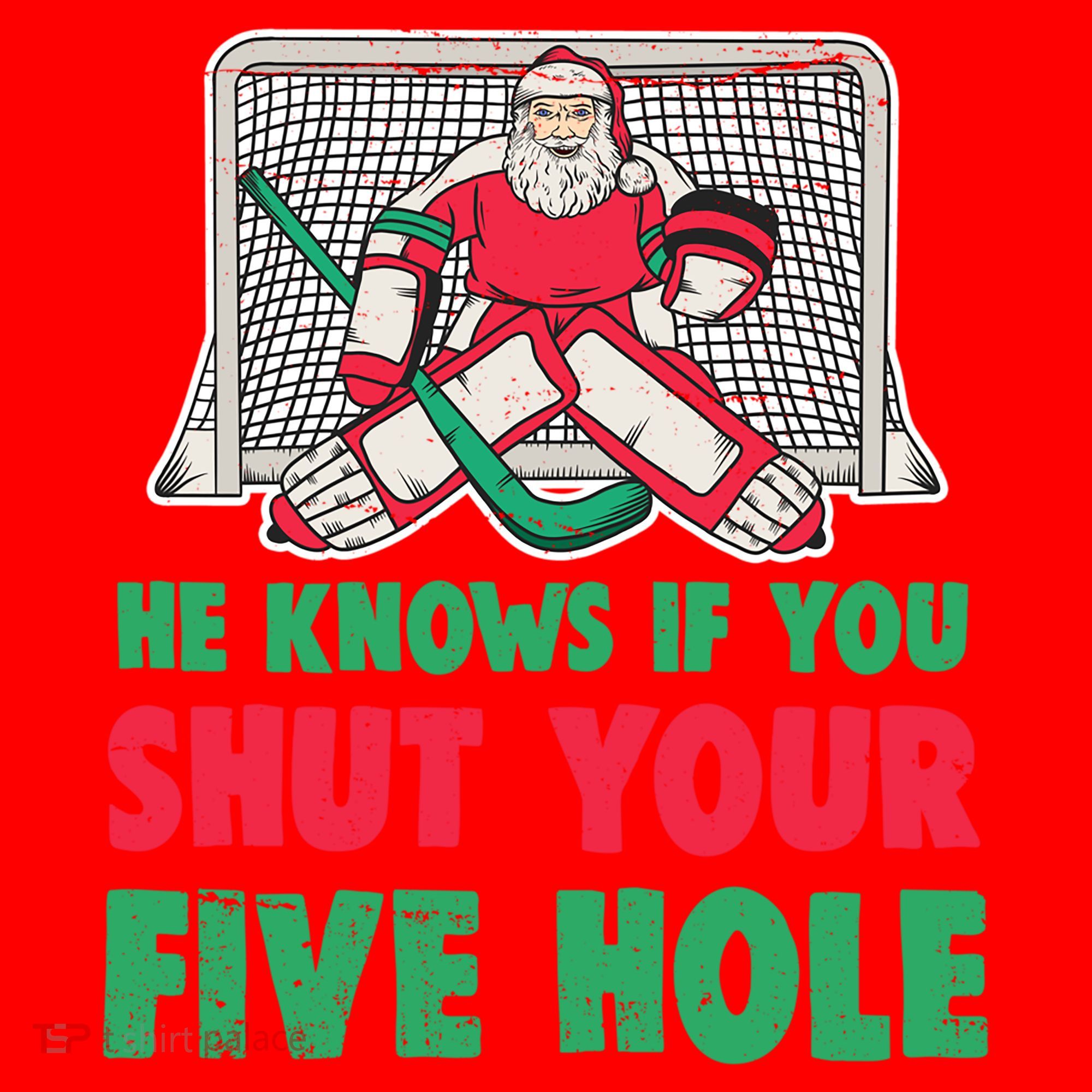 Funny Christmas Santa Ice Hockey Goaltender Goalie Gift Santa Hat