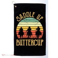 Funny Cowgirl Southern Western Saddle Up Buttercup Golf Towel thumb 0