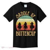 Funny Cowgirl Southern Western Saddle Up Buttercup Kids T-Shirt thumb 0