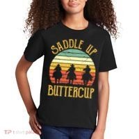 Funny Cowgirl Southern Western Saddle Up Buttercup Kids T-Shirt thumb 2