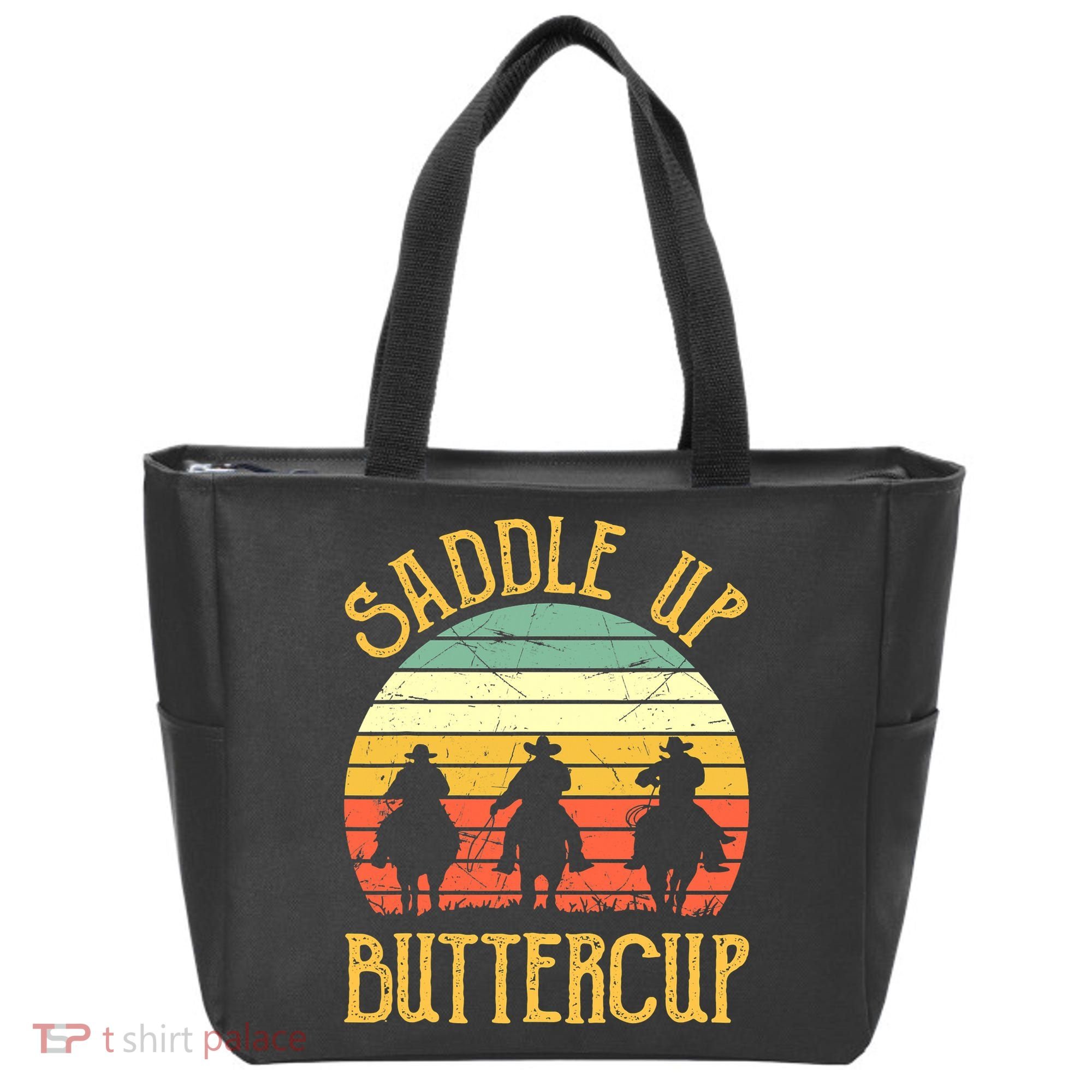 Funny Cowgirl Southern Western Saddle Up Buttercup Tote Bag
