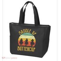 Funny Cowgirl Southern Western Saddle Up Buttercup Tote Bag thumb 3