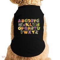 Funny Creepy Spooky Alphabet Letters Doggie Tank thumb 0