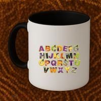 Funny Creepy Spooky Alphabet Letters Coffee Mug thumb 2