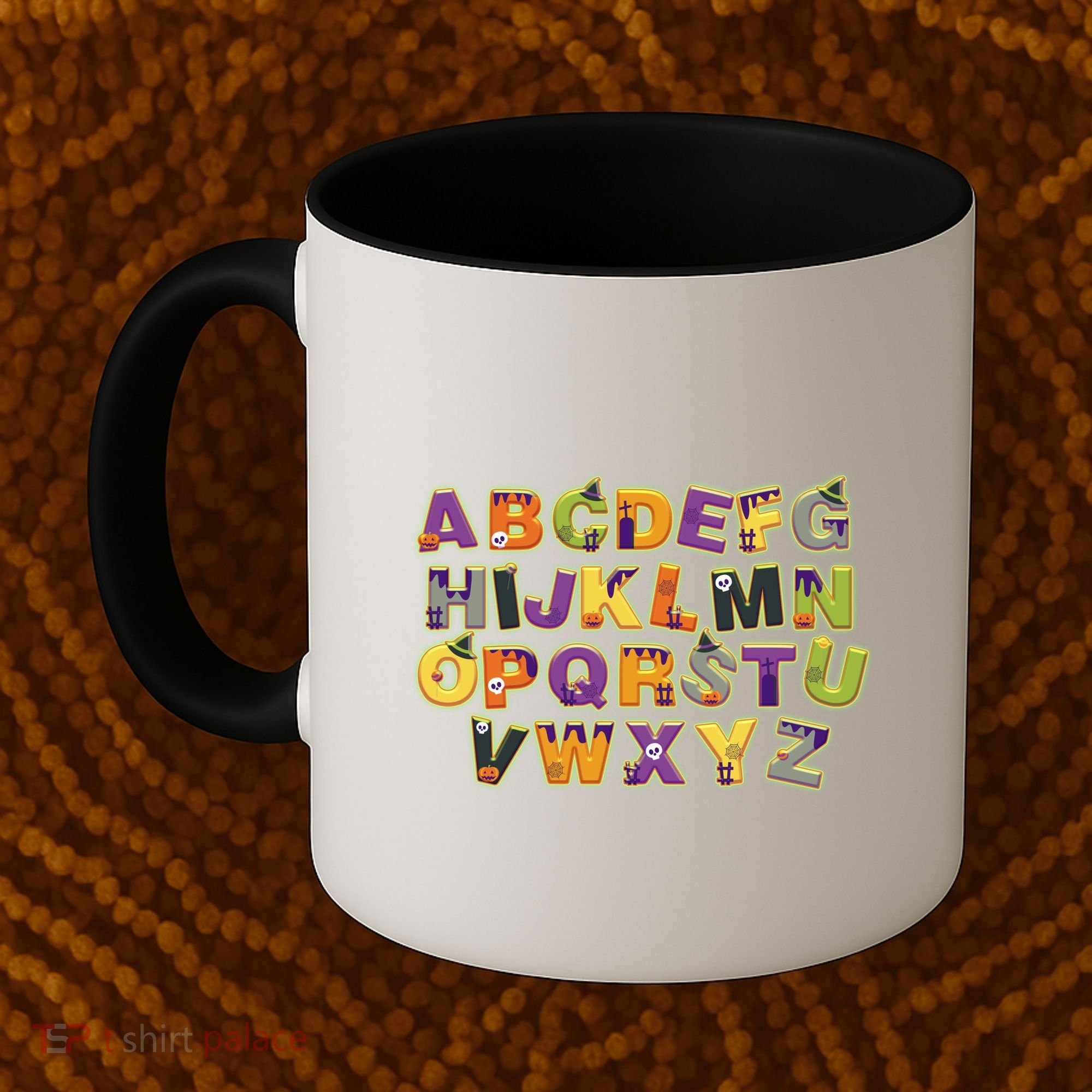 Funny Creepy Spooky Alphabet Letters Coffee Mug