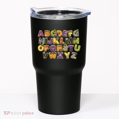 Funny Creepy Spooky Alphabet Letters Tumbler