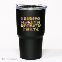 Funny Creepy Spooky Alphabet Letters Tumbler thumb 0