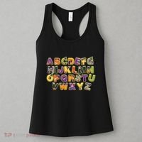 Funny Creepy Spooky Alphabet Letters Women's Tank Top thumb 3