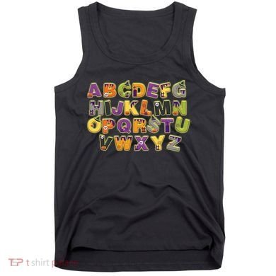 Funny Creepy Spooky Alphabet Letters Tank Top