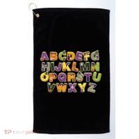 Funny Creepy Spooky Alphabet Letters Golf Towel thumb 0