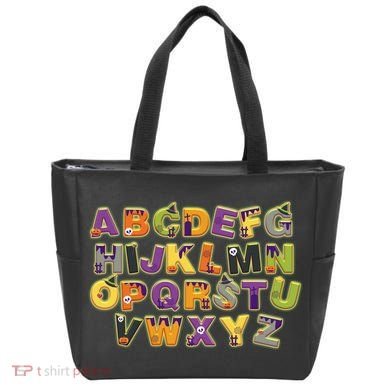 Funny Creepy Spooky Alphabet Letters Tote Bag